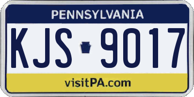 PA license plate KJS9017