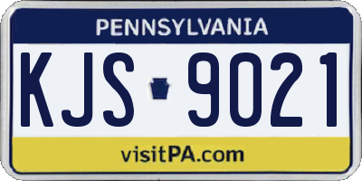 PA license plate KJS9021