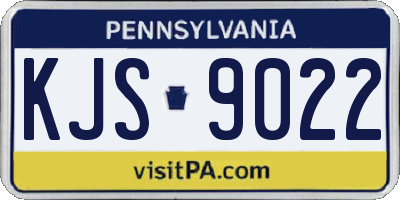 PA license plate KJS9022