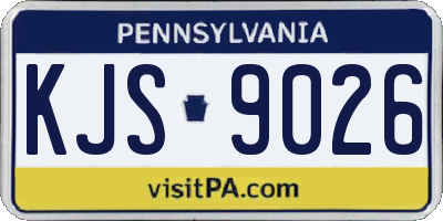 PA license plate KJS9026