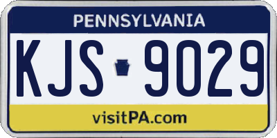 PA license plate KJS9029