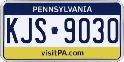 PA license plate KJS9030