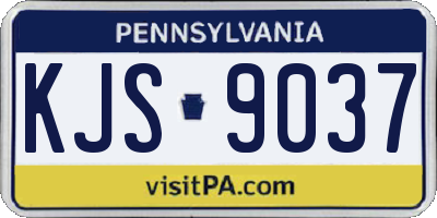PA license plate KJS9037