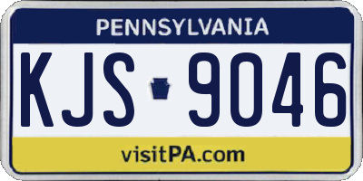 PA license plate KJS9046