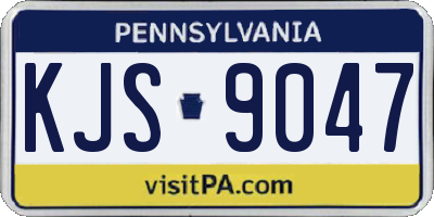 PA license plate KJS9047