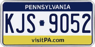 PA license plate KJS9052