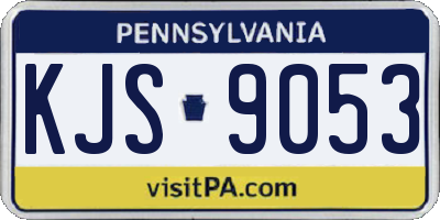PA license plate KJS9053