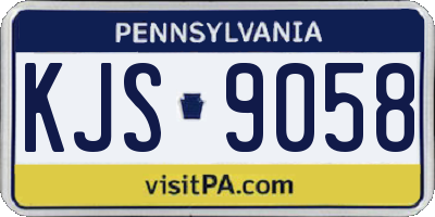 PA license plate KJS9058