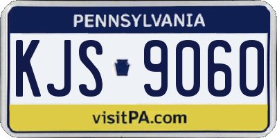 PA license plate KJS9060