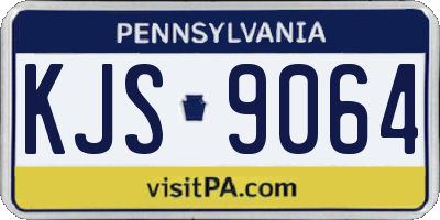 PA license plate KJS9064