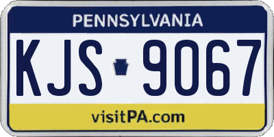 PA license plate KJS9067