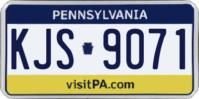 PA license plate KJS9071