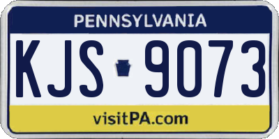 PA license plate KJS9073