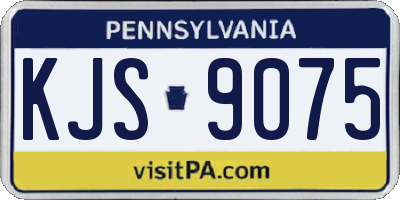 PA license plate KJS9075