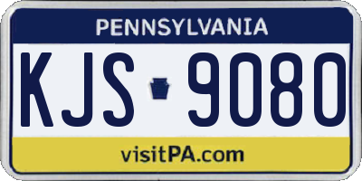 PA license plate KJS9080