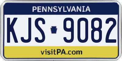 PA license plate KJS9082