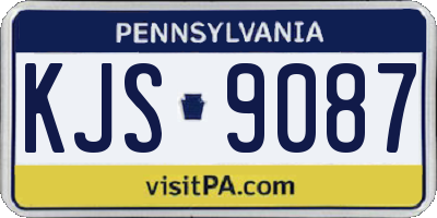 PA license plate KJS9087