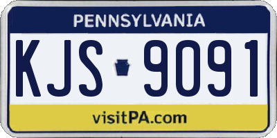 PA license plate KJS9091