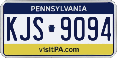 PA license plate KJS9094