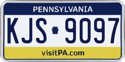 PA license plate KJS9097