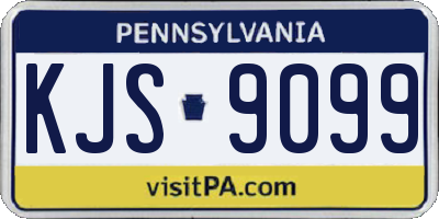 PA license plate KJS9099
