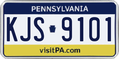 PA license plate KJS9101