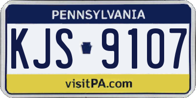 PA license plate KJS9107
