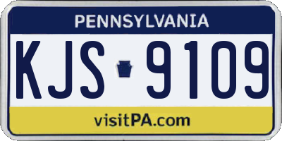 PA license plate KJS9109