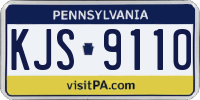 PA license plate KJS9110
