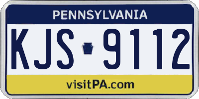 PA license plate KJS9112