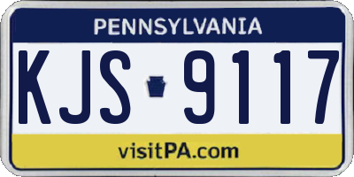 PA license plate KJS9117