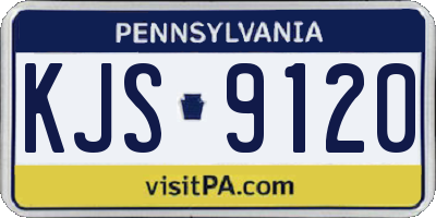 PA license plate KJS9120