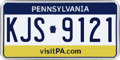PA license plate KJS9121