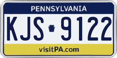 PA license plate KJS9122