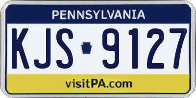 PA license plate KJS9127