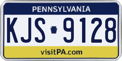 PA license plate KJS9128
