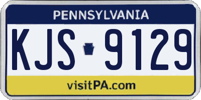 PA license plate KJS9129