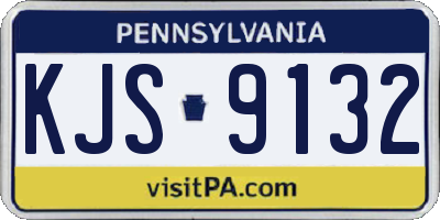 PA license plate KJS9132