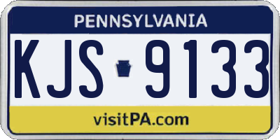 PA license plate KJS9133