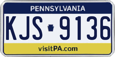 PA license plate KJS9136
