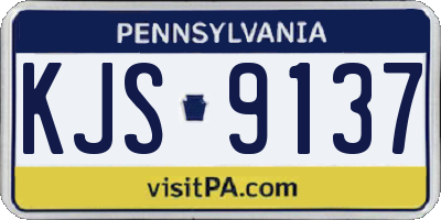 PA license plate KJS9137