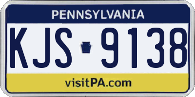 PA license plate KJS9138