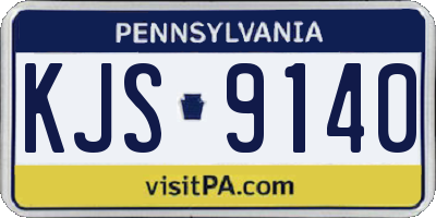 PA license plate KJS9140