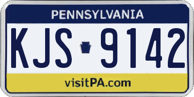 PA license plate KJS9142
