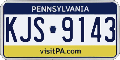 PA license plate KJS9143
