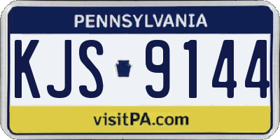 PA license plate KJS9144