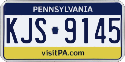 PA license plate KJS9145