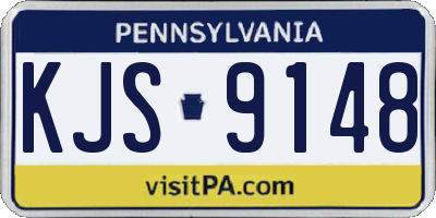 PA license plate KJS9148