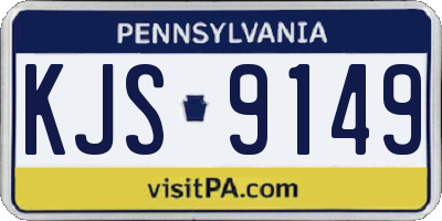 PA license plate KJS9149