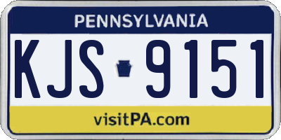 PA license plate KJS9151